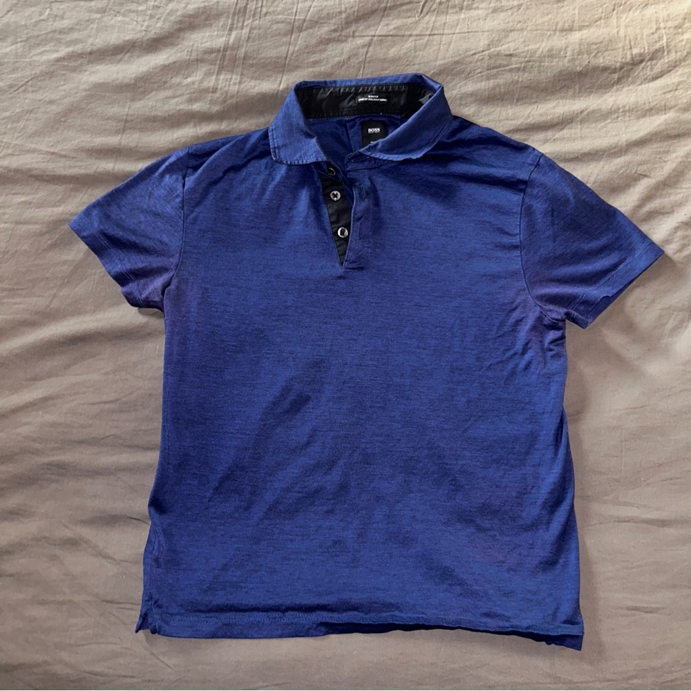 HUGO BOSS BLUE SHORT SLEEVE
